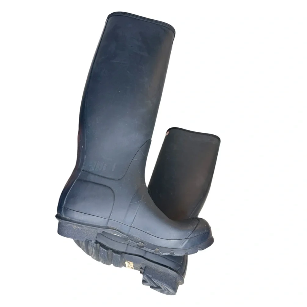 Women's Original Tall Rain Boots Navy Blue Rubber Waterproof Wellies size 7M/8F - Picture 9 of 15